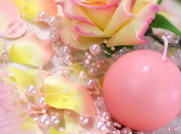 Pearl garlands, light pink, 1.3m (1 pkt / 5 pc.)