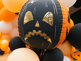Ballon en aluminium Citrouilles effrayantes, 50 cm, orange-noir