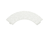 Cupcake wrappers, white, 5.5 x 8.5cm (1 pkt / 10 pc.)