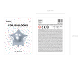 Ballon aluminium Étoile, 48cm, argenté