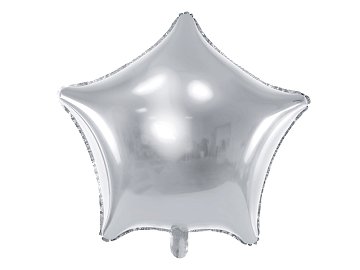 Foil Balloon Star, 48cm, silver