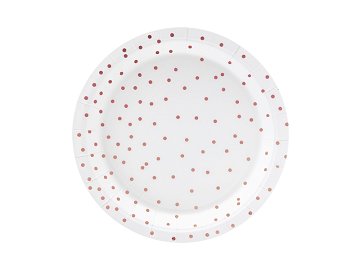 Plates Polka Dots, white, 18cm (1 pkt / 6 pc.)