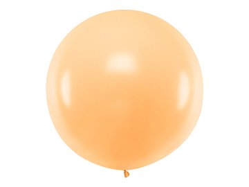 Ballon rond 1m, Pêche pastel claire