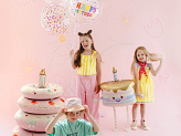 Standing foil balloon Cake, 72x89 cm, pink