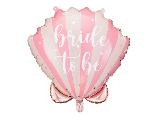 Folienballon Muschel Bride to be, 52x50 cm, Mix