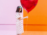 Ballon en Mylar coeur, 72x73cm, rouge