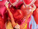 Folienluftballon Herz, 75x64,5 cm, Rosegold