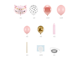 Strauß mit Luftballons - Katze, rosa, 83x140cm
