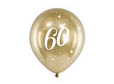 Ballons Glossy 30 cm, 60, dorés (1 pqt. / 6 pc.)
