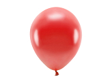 Ballons Eco 26 cm, métallisés, rouge (1 pqt. / 10 pc.)