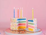 Twisted Birthday Candles, mix, 14 cm (1 pkt / 6 pc.)