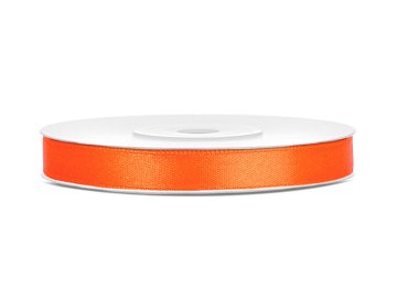 Satin Ribbon, orange, 6mm/25m