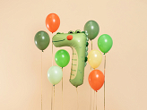 Folienballon Ziffer 7 - Krokodil, 56x85 cm, Mix