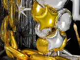 Ballon en aluminium rond Pastille 80 cm, argent