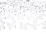 Canon à confettis avec papillons, blanc 80cm