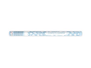 Confetti cannon with butterflies, white, 80cm