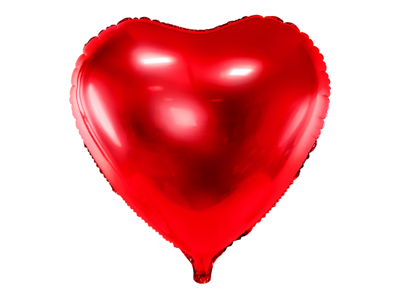 Foil Balloon Heart, 61cm, red shop
