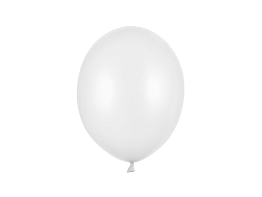 Ballons Strong 27cm, Metallic Pure White (1 VPE / 50 Stk.)