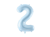 Ballon Mylar Chiffre ''2'', 72cm, bleu clair