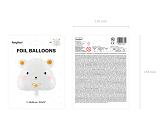 Foil balloon Polar bear, 51x45cm, mix