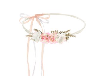 Flower crown, pink, 18cm