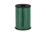 Wstążka plastikowa metalizowana 5mm/225m, ciemnozielony