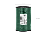 Wstążka plastikowa metalizowana 5mm/225m, ciemnozielony