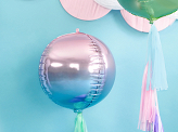 Ballon en Mylar Boule Ombre, violet et bleu, 35cm