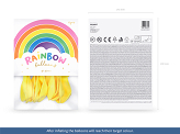 Balony Rainbow 23cm pastelowe, żółty (1 op. / 10 szt.)