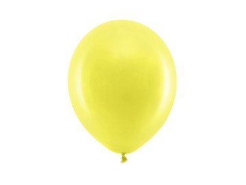 Balony Rainbow 23cm pastelowe, żółty (1 op. / 10 szt.)