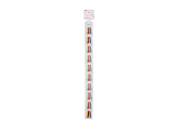 Plastic clip strip with 10 hooks, white, 1075 mm