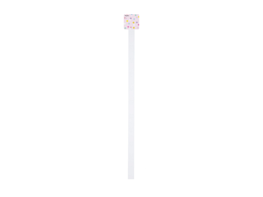 Plastic clip strip with 10 hooks, white, 1075 mm