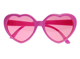 Okulary Serduszka, różowy