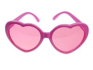 Okulary Serduszka, różowy