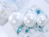 Candle Sphere, metallic, pearl, 8cm (1 pkt / 6 pc.)