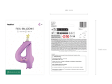 Foil balloon Number ''4'', 86cm, lavender