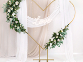 Heart backdrop stand, gold, 2m