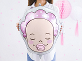 Folienballon Baby Girl, 40x45cm, Mix