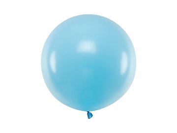 Ballon rond 60cm, Bleu clair pastel