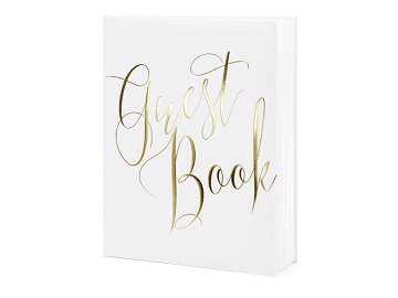 Gästebuch Guest book, 20x24,5cm, weiß, 22 Blatt