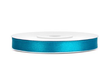 Satin Ribbon, turquoise, 6mm/25m