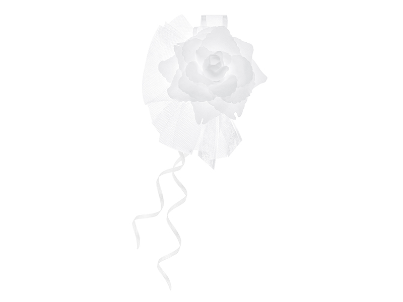 Bildekor – rosor – vit – 14 cm – 4-pack