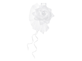 Posies with a rose, white, 14cm (1 pkt / 4 pc.)