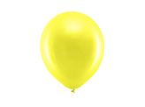 Ballons Rainbow 23 cm métallisés, jaune (1 pqt. / 10 pc.)