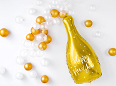 Folienballon Flasche - Happy New Year, 32x82cm, gold