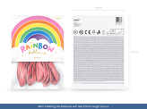 Balony Rainbow 30cm pastelowe, różowy (1 op. / 10 szt.)