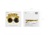 Brille Happy Birthday, 16.5x11.5 cm, Kaltgold