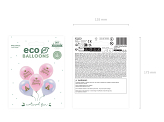 Balony Eco 33 cm, Happy Birthday, mix (1 op. / 5 szt.)