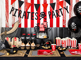 Banner Piraten - Pirates Party, schwarz, 14x100cm