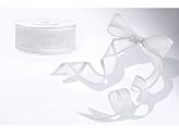Chiffon Ribbon, white, 25mm/25m (1 pc. / 25 lm)